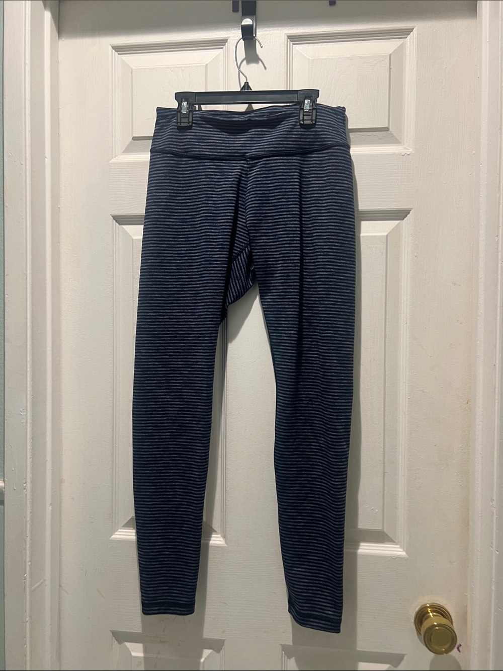 Duluth Trading Co Navy & Light-Striped Leggings